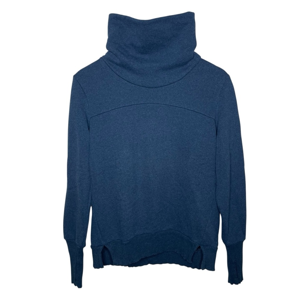 alo Yoga Haze Long Sleeve Pullover Blue Turtleneck Medium - Picture 4 of 11